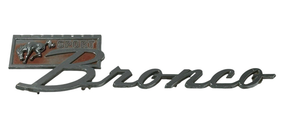 1966-77 Original Ford Bronco Sport Fender Emblem Rare HTF